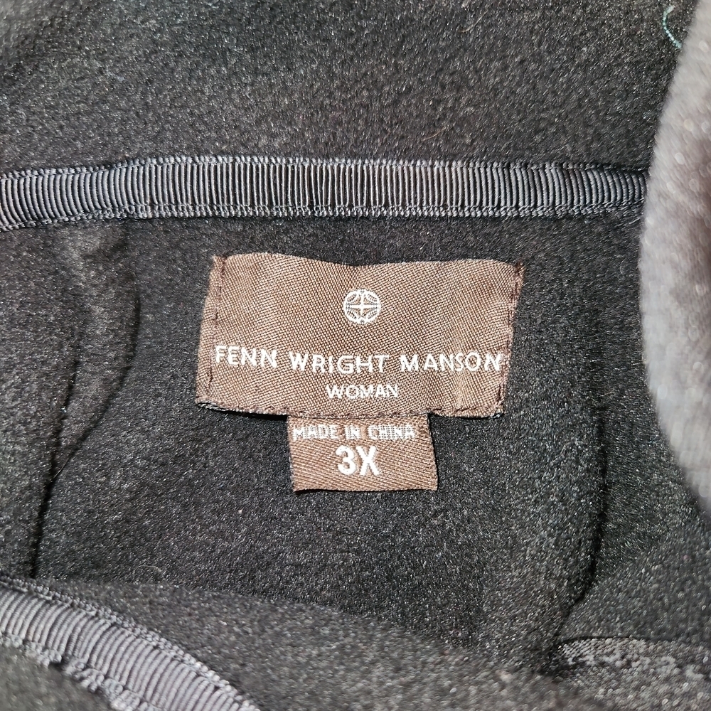 Fenn Wright Manson Size 3X Black Funnel Neck Cape/Poncho Classic Minimalist Soft - Picture 6 of 9